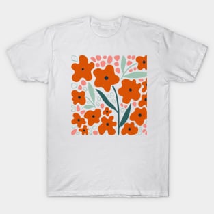 Abstract Poppy Flowers T-Shirt